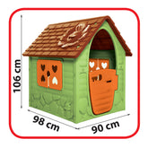 Prima mea casuta de joaca de exterior pentru copii Dohany, plastic, Verde, 106x98x90cm 456VERDE